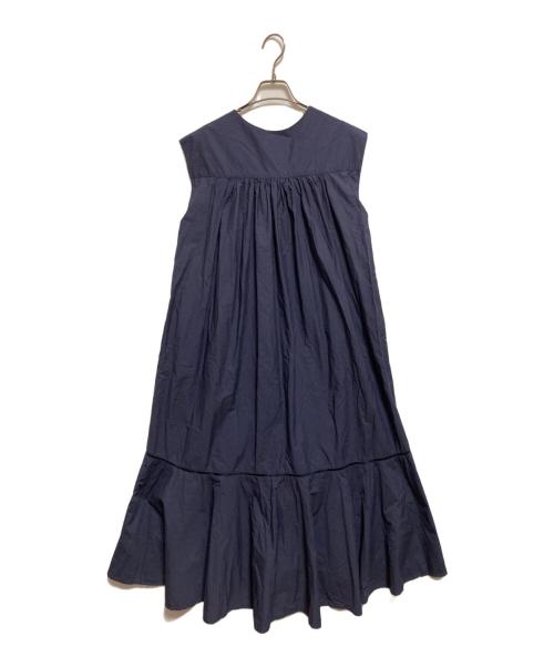 ne quittez pas（ヌキテパ）ne quittez pas (ヌキテパ) Poplin Paisley Embroidery Sleeveless Dress ネイビー サイズ:Mの古着・服飾アイテム