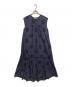 ne quittez pas（ヌキテパ）の古着「Poplin Paisley Embroidery Sleeveless Dress」｜ネイビー