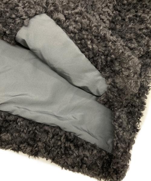 THREE DOTS（スリードッツ）THREE DOTS (スリードッツ) プードルボア ポンチョベスト グレー サイズ:Sの古着・服飾アイテム