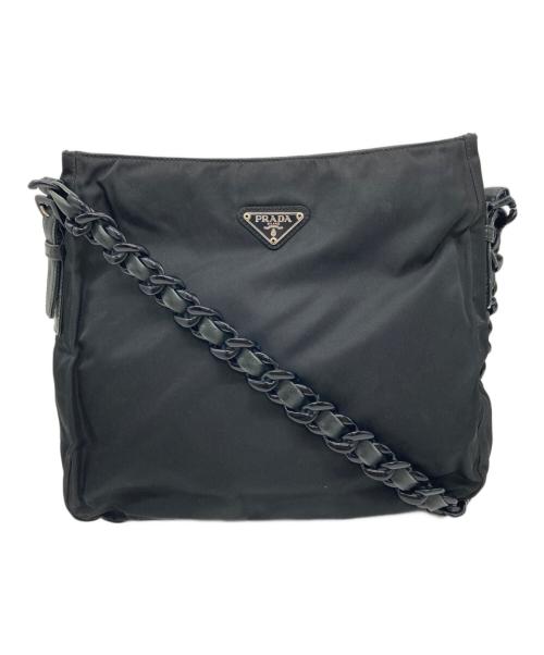 PRADA（プラダ）PRADA (プラダ) チェーンショルダーバッグ ブラックの古着・服飾アイテム