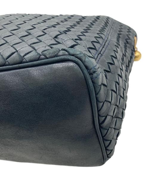 BOTTEGA VENETA（ボッテガベネタ）BOTTEGA VENETA (ボッテガベネタ) イントレチャートショルダーバッグ ブルーの古着・服飾アイテム