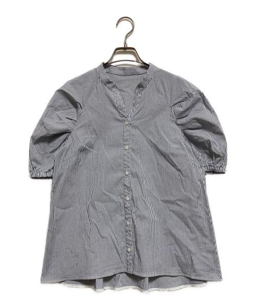 ANAYI（アナイ）ANAYI (アナイ) ストレッチブロードタックブラウス ブルー サイズ:38の古着・服飾アイテム