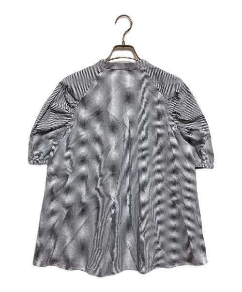 ANAYI（アナイ）ANAYI (アナイ) ストレッチブロードタックブラウス ブルー サイズ:38の古着・服飾アイテム