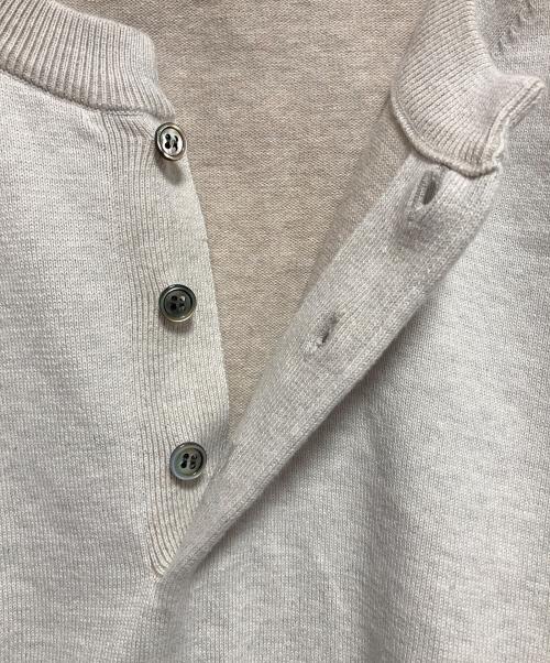 crepuscule（クレプスキュール）crepuscule (クレプスキュール) Henley neck L/S ベージュ サイズ:2の古着・服飾アイテム