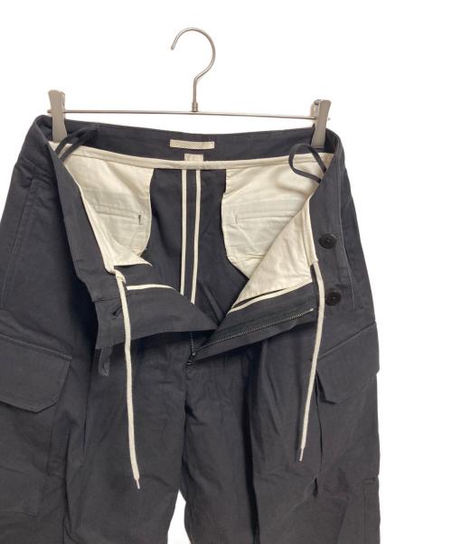 BLURHMS（ブラームス）BLURHMS (ブラームス) Washed Gabardine Super Wide 6P Slacks ネイビー サイズ:3の古着・服飾アイテム