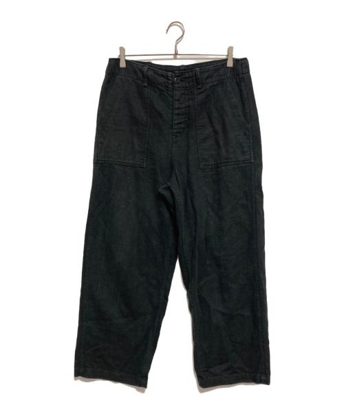 nestrobe confect（ネストローブ コンフェクト）nestrobe confect (ネストローブ コンフェクト) リネンワイドパンツ ブラック サイズ:4の古着・服飾アイテム