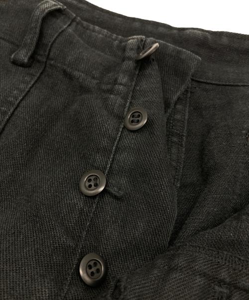 nestrobe confect（ネストローブ コンフェクト）nestrobe confect (ネストローブ コンフェクト) リネンワイドパンツ ブラック サイズ:4の古着・服飾アイテム