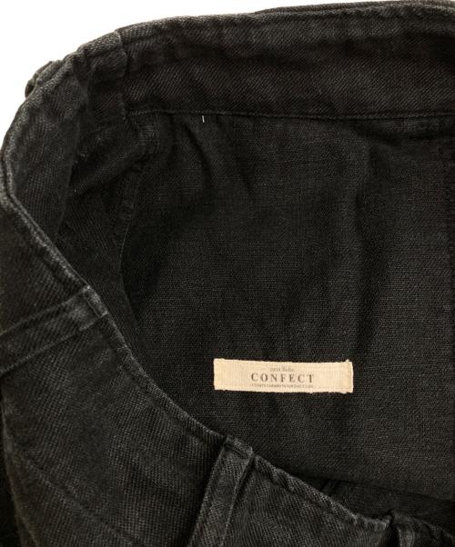 nestrobe confect（ネストローブ コンフェクト）nestrobe confect (ネストローブ コンフェクト) リネンワイドパンツ ブラック サイズ:4の古着・服飾アイテム