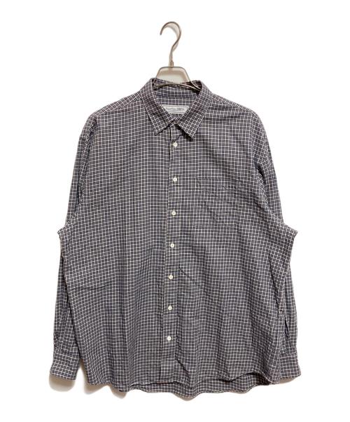 universal products（ユニバーサルプロダクツ）universal products (ユニバーサルプロダクツ) SOKTAS FLANNEL CHECK SHIRT ネイビー サイズ:3の古着・服飾アイテム