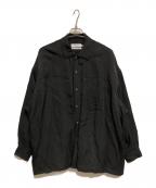 Graphpaperグラフペーパー）の古着「Viscose Linen Yoke Shirt」｜ブラック