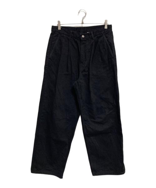 Graphpaper（グラフペーパー）Graphpaper (グラフペーパー) Selvage Denim Two Tuck Pants ブラック サイズ:2の古着・服飾アイテム