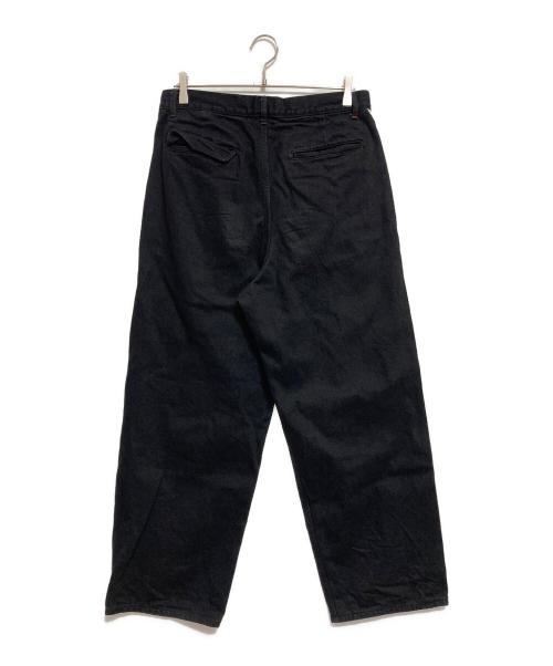 Graphpaper（グラフペーパー）Graphpaper (グラフペーパー) Selvage Denim Two Tuck Pants ブラック サイズ:2の古着・服飾アイテム