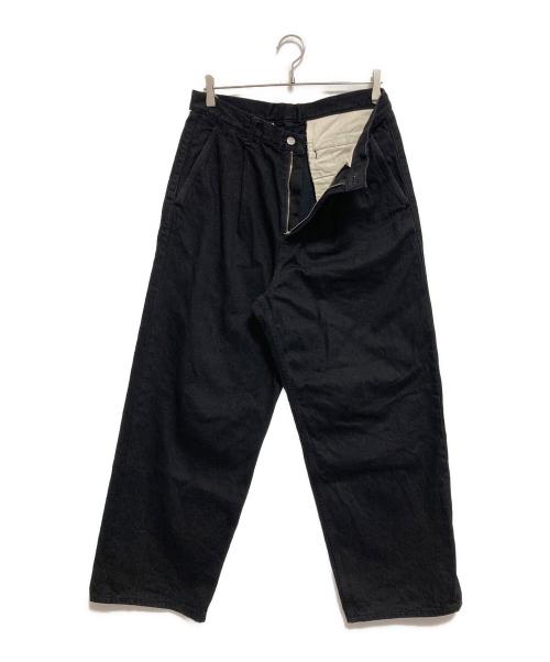 Graphpaper（グラフペーパー）Graphpaper (グラフペーパー) Selvage Denim Two Tuck Pants ブラック サイズ:2の古着・服飾アイテム