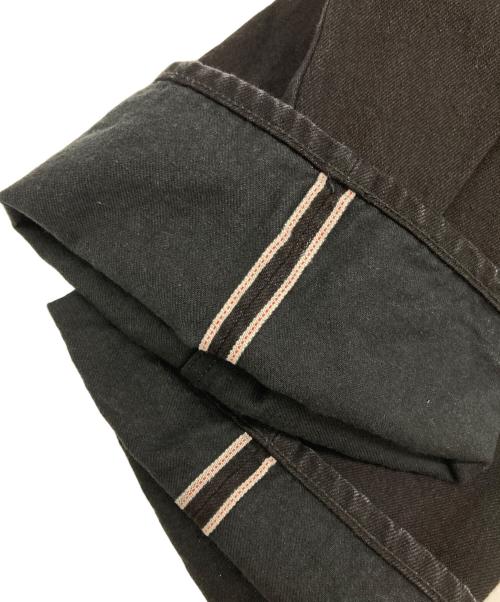Graphpaper（グラフペーパー）Graphpaper (グラフペーパー) Selvage Denim Two Tuck Pants ブラック サイズ:2の古着・服飾アイテム