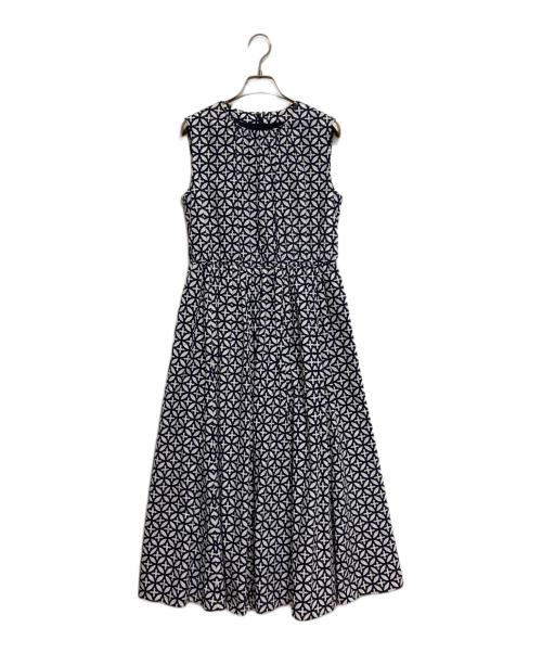 DRESSTERIOR（ドレステリア）DRESSTERIOR (ドレステリア) オーバーラップサークルギャザーフレアワンピース ネイビー サイズ:36の古着・服飾アイテム