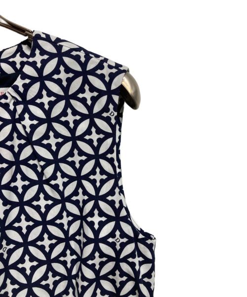 DRESSTERIOR（ドレステリア）DRESSTERIOR (ドレステリア) オーバーラップサークルギャザーフレアワンピース ネイビー サイズ:36の古着・服飾アイテム