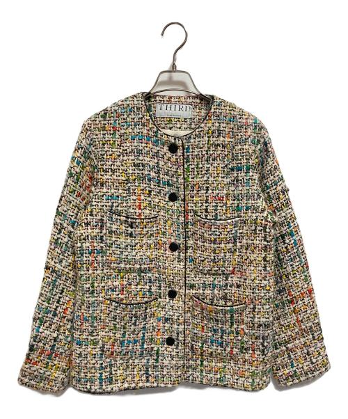THIRD MAGAZINE（サードマガジン）THIRD MAGAZINE (サードマガジン) ツイードジャケット マルチカラー サイズ:9の古着・服飾アイテム