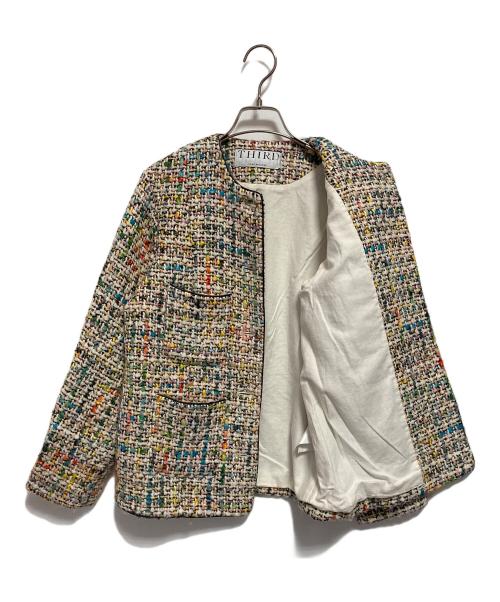 THIRD MAGAZINE（サードマガジン）THIRD MAGAZINE (サードマガジン) ツイードジャケット マルチカラー サイズ:9の古着・服飾アイテム