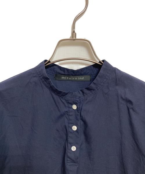 mizuiro-ind（ミズイロインド）mizuiro-ind (ミズイロインド) ブラウスワンピース ネイビー サイズ:下記参照の古着・服飾アイテム
