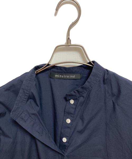 mizuiro-ind（ミズイロインド）mizuiro-ind (ミズイロインド) ブラウスワンピース ネイビー サイズ:下記参照の古着・服飾アイテム