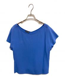 EMPORIO ARMANI（エンポリオアルマーニ）の古着「クレープケープ付きトップス」｜ブルー