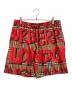 BURBERRY LONDON（バーバリーロンドン）の古着「Graffiti Print Vintage Check Swim shorts」｜オレンジ×ベージュ