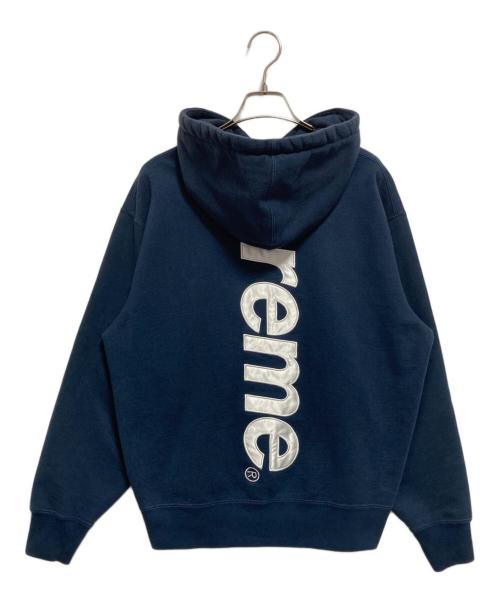 SUPREME（シュプリーム）SUPREME (シュプリーム) Satin Applique Hooded Sweatshirt ネイビー サイズ:smallの古着・服飾アイテム