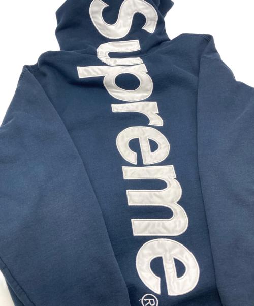 SUPREME（シュプリーム）SUPREME (シュプリーム) Satin Applique Hooded Sweatshirt ネイビー サイズ:smallの古着・服飾アイテム
