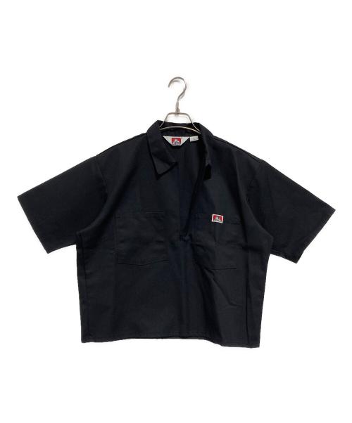 BEN DAVIS（ベンデイビス）BEN DAVIS (ベンデイビス) ハーフジップシャツ ブラック サイズ:Lの古着・服飾アイテム
