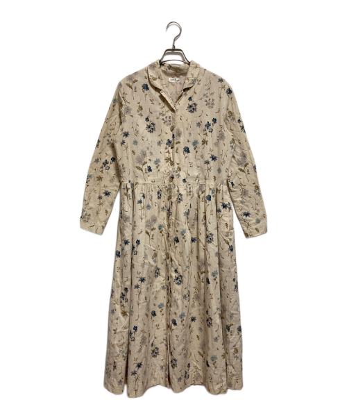 Cotton House Aya（コットンハウス アヤ）Cotton House Aya (コットンハウス アヤ) 花柄シャツワンピース ベージュ サイズ:なし(下記参照)の古着・服飾アイテム