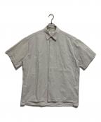 AUBETTオーベット）の古着「ヘビーブロード サイドベント半袖オーバーサイズシャツ」｜グレー