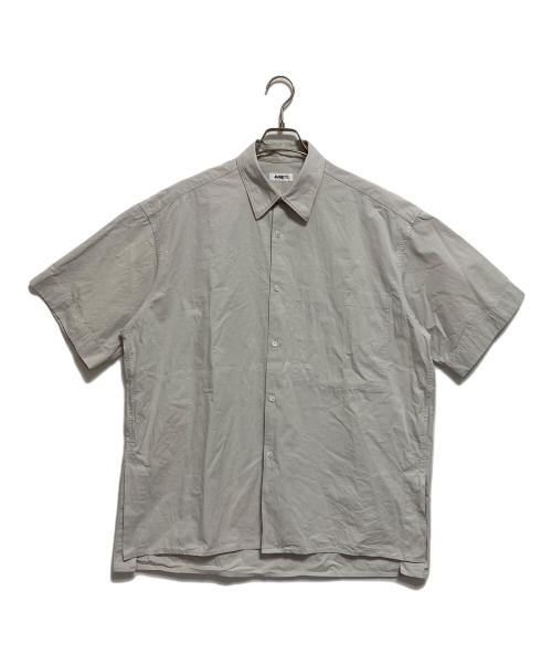 AUBETT（オーベット）AUBETT (オーベット) ヘビーブロード サイドベント半袖オーバーサイズシャツ グレー サイズ:4の古着・服飾アイテム