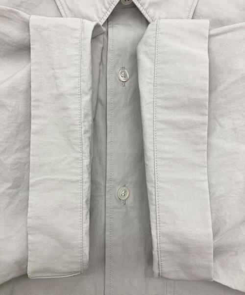 AUBETT（オーベット）AUBETT (オーベット) ヘビーブロード サイドベント半袖オーバーサイズシャツ グレー サイズ:4の古着・服飾アイテム