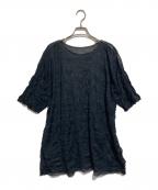 me ISSEY MIYAKEミーイッセイ ミヤケ）の古着「シワ加工カットソー」｜ブラック