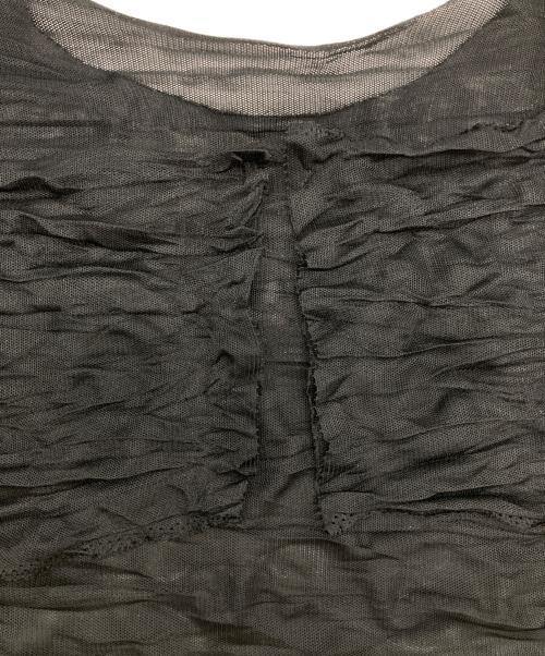 me ISSEY MIYAKE（ミーイッセイ ミヤケ）me ISSEY MIYAKE (ミーイッセイ ミヤケ) シワ加工カットソー ブラック サイズ:なし(下記参照)の古着・服飾アイテム