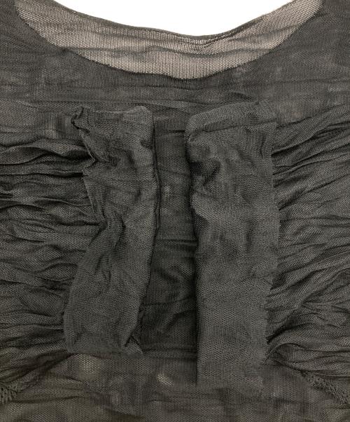 me ISSEY MIYAKE（ミーイッセイ ミヤケ）me ISSEY MIYAKE (ミーイッセイ ミヤケ) シワ加工カットソー ブラック サイズ:なし(下記参照)の古着・服飾アイテム