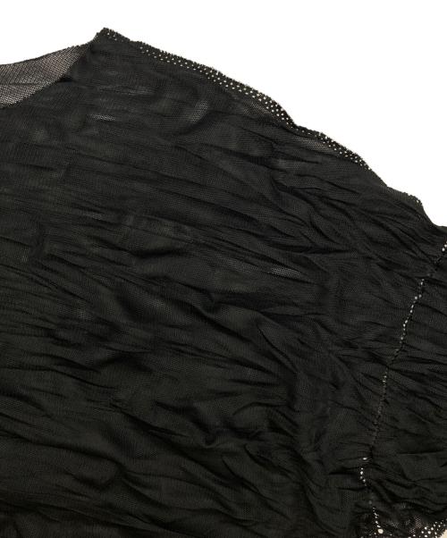 me ISSEY MIYAKE（ミーイッセイ ミヤケ）me ISSEY MIYAKE (ミーイッセイ ミヤケ) シワ加工カットソー ブラック サイズ:なし(下記参照)の古着・服飾アイテム