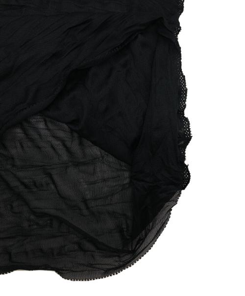 me ISSEY MIYAKE（ミーイッセイ ミヤケ）me ISSEY MIYAKE (ミーイッセイ ミヤケ) シワ加工カットソー ブラック サイズ:なし(下記参照)の古着・服飾アイテム