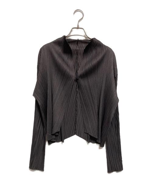 PLEATS PLEASE（プリーツプリーズ）PLEATS PLEASE (プリーツプリーズ) プリーツジャケット グレー サイズ:4の古着・服飾アイテム