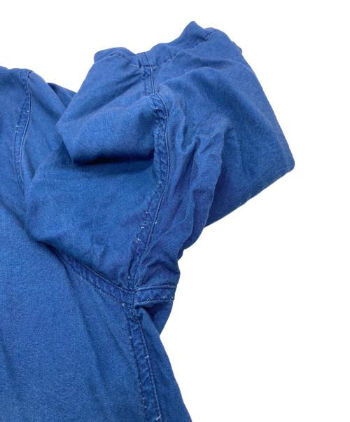 BLUE BLUE（ブルーブルー）BLUE BLUE (ブルーブルー) インディゴリヨセル ワイドシルエット プルオーバー フーディ インディゴ サイズ:1の古着・服飾アイテム
