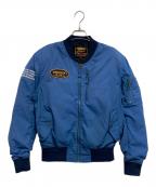 VANSONバンソン）の古着「フライトジャケット」｜ブルー