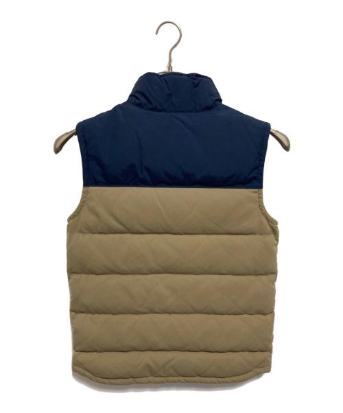Patagonia（パタゴニア）Patagonia (パタゴニア) Bivy Down Vest ベージュ×ネイビー サイズ:Sの古着・服飾アイテム