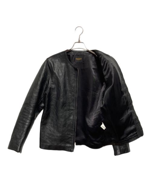 FINECREEK&CO（ファインクリークアンドコー）FINECREEK&CO (ファインクリーク) シングルライダースレザージャケット ブラック サイズ:40の古着・服飾アイテム