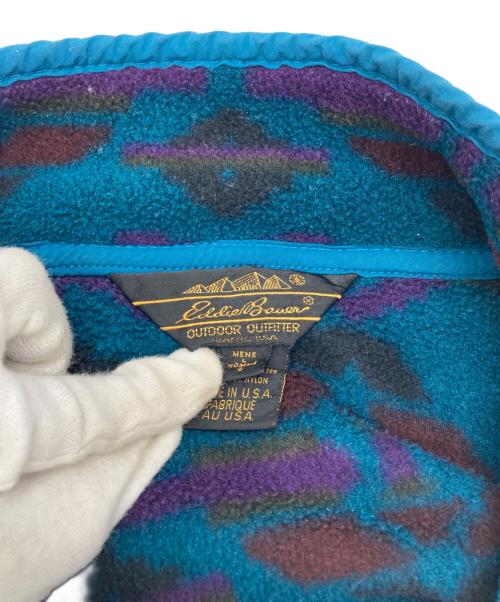 Eddie Bauer（エディーバウアー）Eddie Bauer (エディーバウアー) ハーフスナップフリースプルオーバー グリーン サイズ:Lの古着・服飾アイテム