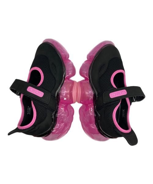 grounds（グラウンズ）grounds (グラウンズ) 別注MARY JANE PINK RF ブラック×ピンク サイズ:23の古着・服飾アイテム