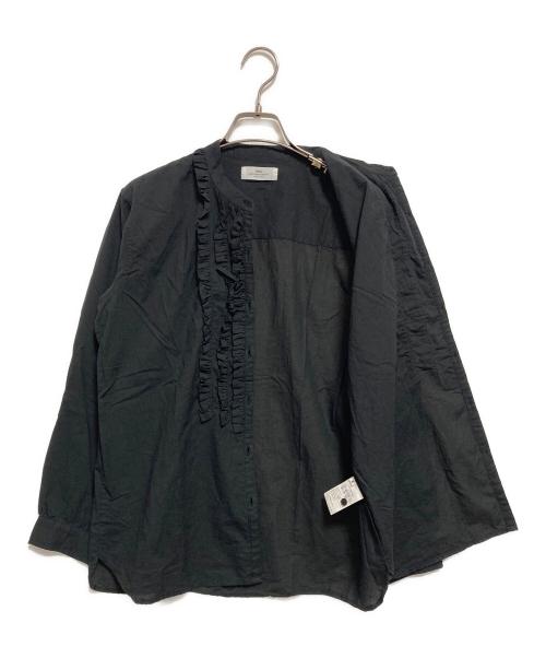 SOIL（ソイル）SOIL (ソイル) フリルブラウス ブラック サイズ:2の古着・服飾アイテム