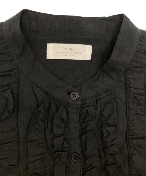 SOIL（ソイル）SOIL (ソイル) フリルブラウス ブラック サイズ:2の古着・服飾アイテム