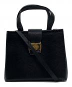 Salvatore Ferragamoサルヴァトーレ フェラガモ）の古着「ヴァラ2WAYハンドバッグ」｜ブラック