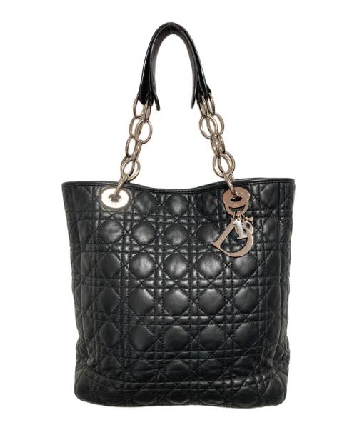 Christian Dior（クリスチャン ディオール）Christian Dior (クリスチャン ディオール) LADY DIOR トートバッグ ブラックの古着・服飾アイテム