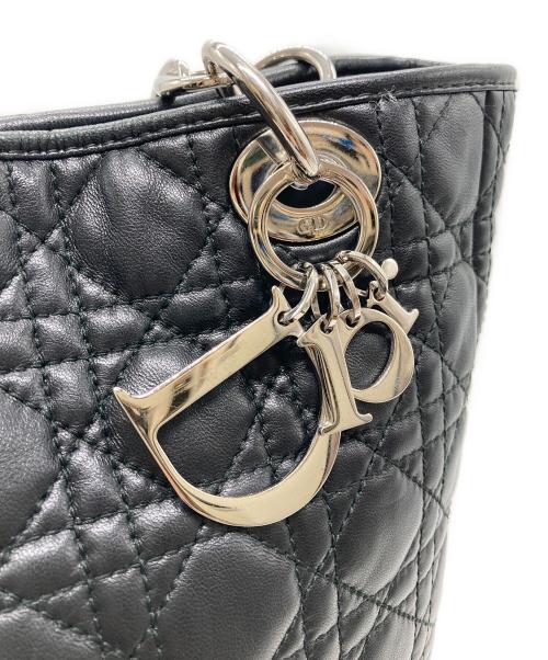Christian Dior（クリスチャン ディオール）Christian Dior (クリスチャン ディオール) LADY DIOR トートバッグ ブラックの古着・服飾アイテム